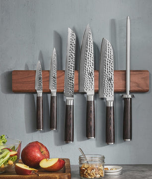 Magnetische Messenhouder 40cm - Massief Walnoothout met Sterke Magneet - Keuken Organizer