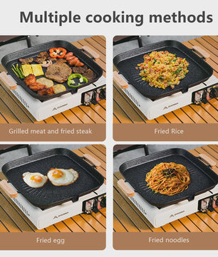 Vierkante BBQ Grill Pan - Non-stick & Draagbaar voor Buiten & Binnen
