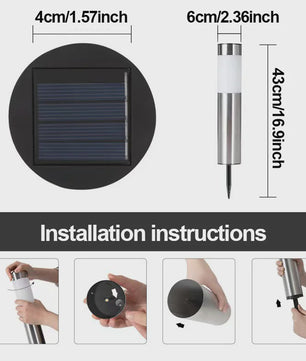 Waterdichte Zonne-energie Tuinpad Verlichting - Automatische Verlichting voor Tuin, Oprit & Terras