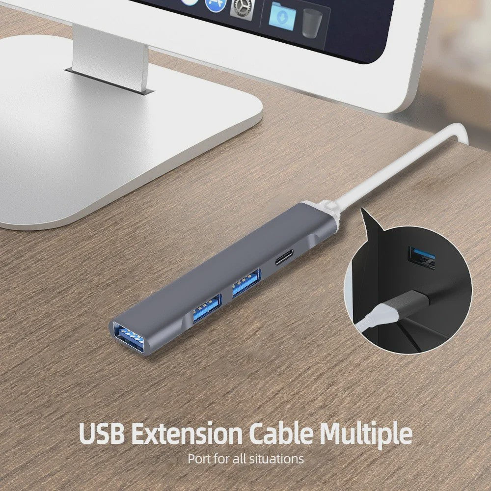 USB C Hub 3.0 & 2.0 Poorten, Type-C Docking Station met 5Gbps Snelheid & OTG Adapter