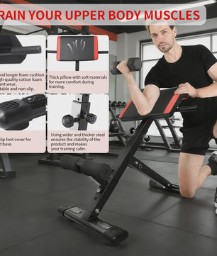 Opvouwbare Fitness Roman Bench: Rugtrainer & Buikspierbank met 150kg Belasting