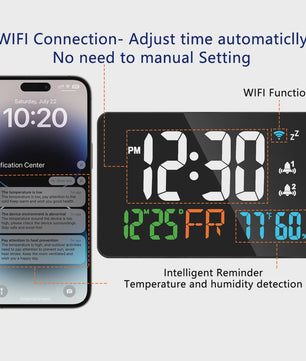 Intelligente WiFi Klok met Datum, Temperatuur & Vochtigheid - LED Display