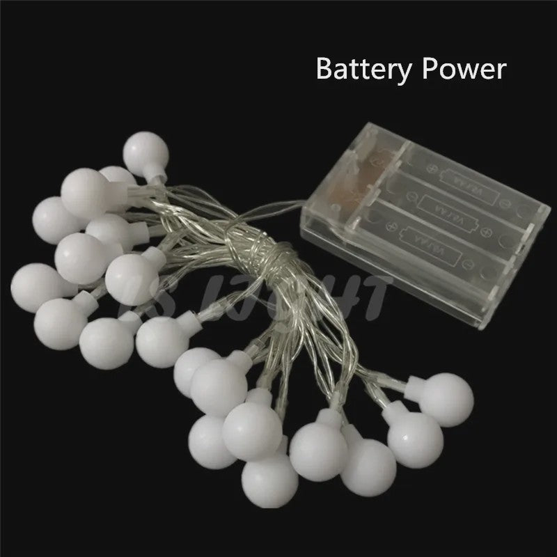10M LED Bolletjes Lichtsnoer - USB & Batterij - Sfeerverlichting voor Tuin, Kerst, Slaapkamer & Feest