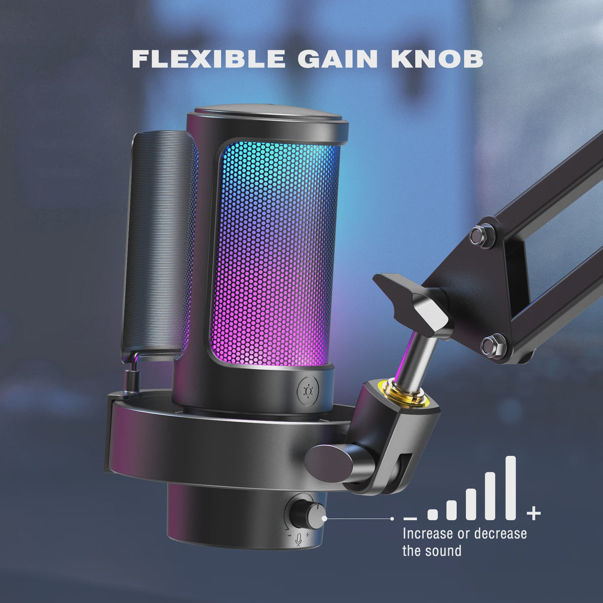 FIFINE A8 USB Microfoon: RGB, Mute & Koptelefoonuitgang voor PC/Mac Streaming & Opnames