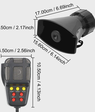 12V Auto Alarm Systeem: Luidspreker, Megafon, Sirene & Hoorn met Microfoon