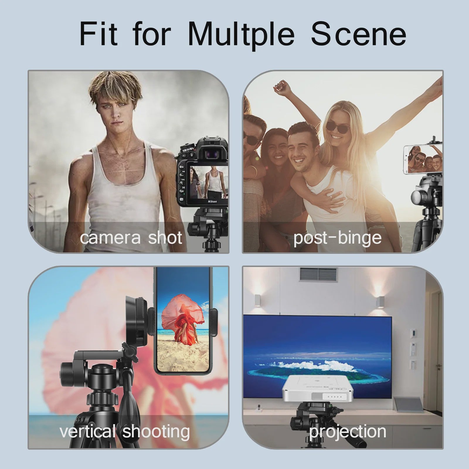 Professionele Aluminium Camera Statief 140cm - Verstelbaar & Draagbaar voor DSLR, Spiegelreflex en Smartphone