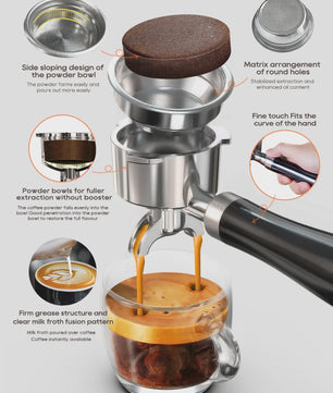 HiBREW H10A Semi-Automatische Espressomachine - 20 Bar, Instelbare Temperatuur & 58mm Portafilter