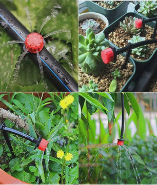 Micro Druppels Irrigatie Systeem Kit - Verstelbare Druppelaars voor Tuin, Terras & Gazon
