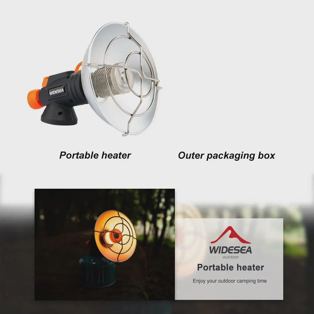 Widesea Draagbare Camping Heater - Roestvrij Staal Gas Brander voor Buiten & Survival
