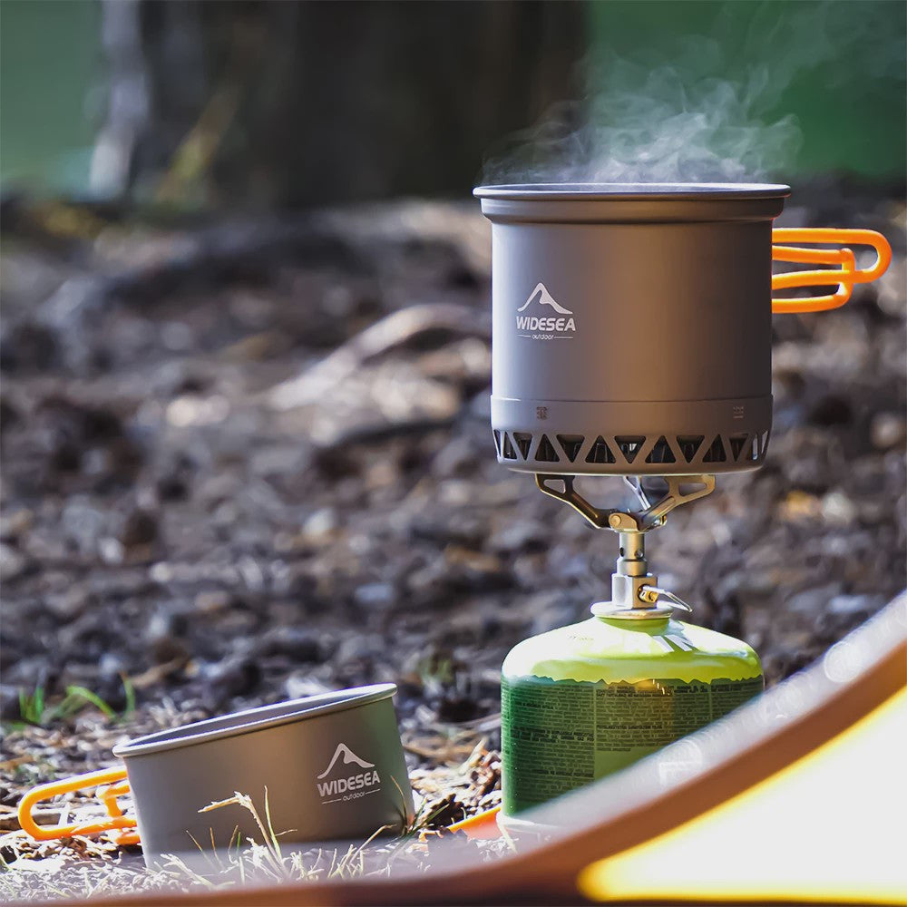 Widesea Camping Kookset 1.3L/2.3L Outdoor Potten & Pannen Set - Lichtgewicht Aluminium