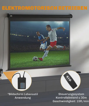 Elektrisch Projectiescherm 84 Inch 4:3 - 171x130 cm - Inclusief Afstandsbediening