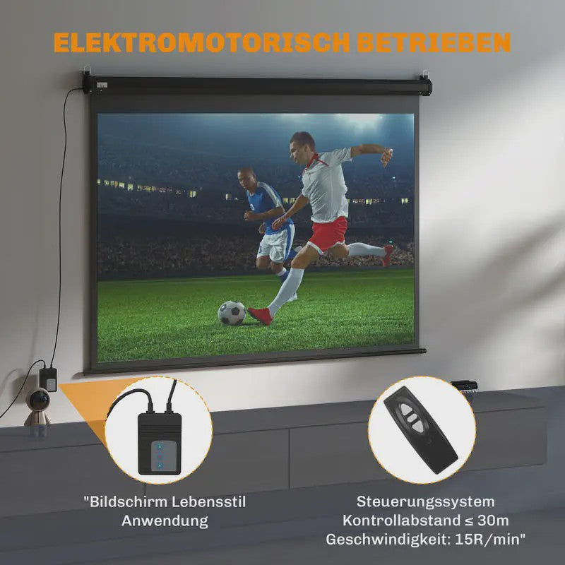 Elektrisch Projectiescherm 84 Inch 4:3 - 171x130 cm - Inclusief Afstandsbediening