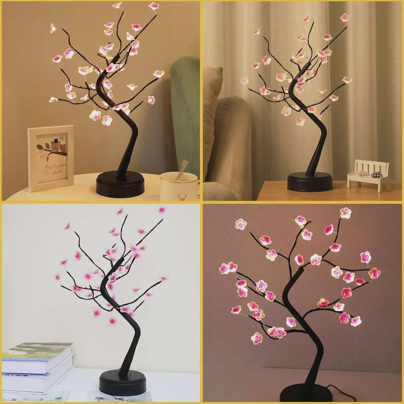 Bloesem Boom Nachtlamp - Sfeervolle LED Decoratie met USB/Batterij & Touch Switch