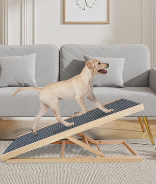 Verstelbare & Opvouwbare Hondentrap met Antislip Tapijt - Veilig Klimmen voor Senioren Honden & Katten