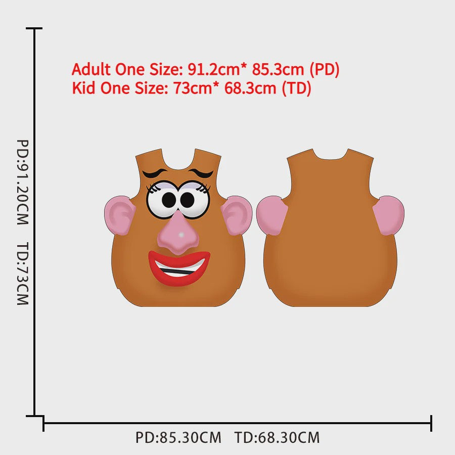 Grappig Mr. & Mrs. Potato Head Kostuum voor Koppels - Halloween & Feestjes