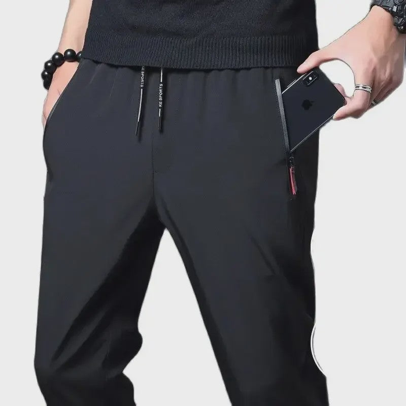 Heren Casual Broek Slim Fit Jogger met Elastische Taille - Blauw, Zwart, Grijs - Plus Size
