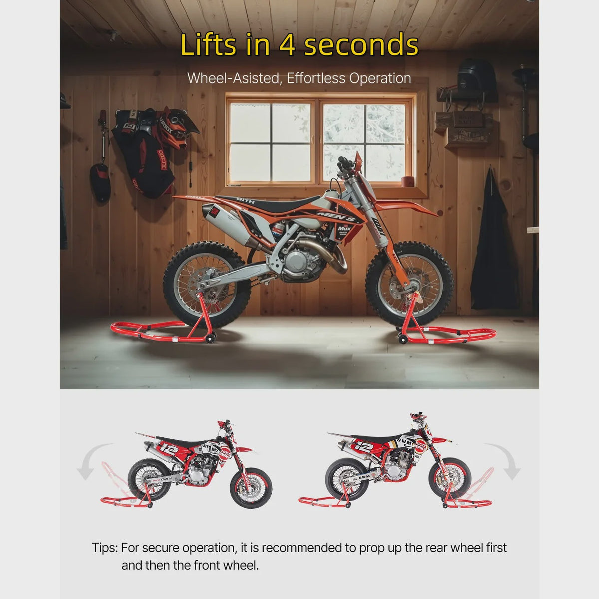 Motorlift Set: Voor- en Achterbrug Stand (850lbs) - Universeel