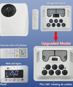 2-in-1 Airconditioner: Koelen & Verwarmen voor Camper, Vrachtwagen & Bestelbus (12V)