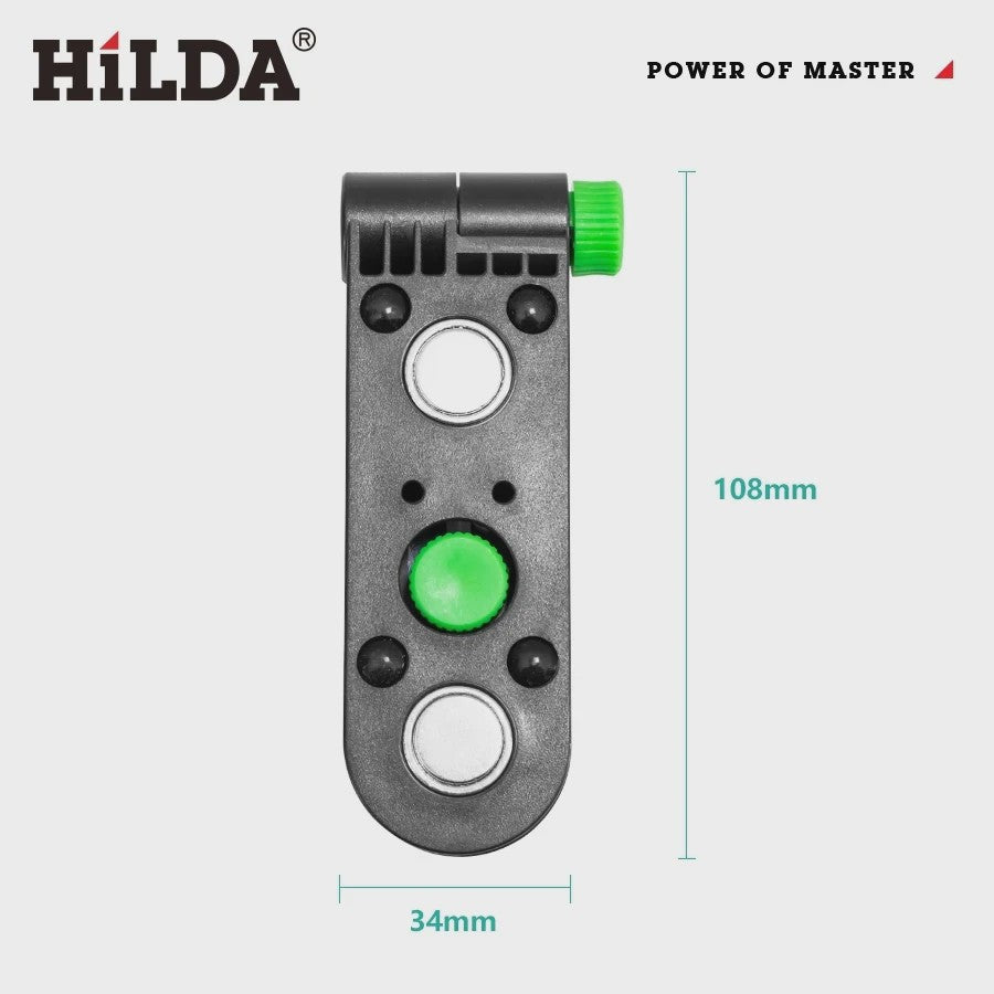 HILDA Mini Laser Level Muurbeugel met 180° Verstelbaarheid en Sterke Magneet