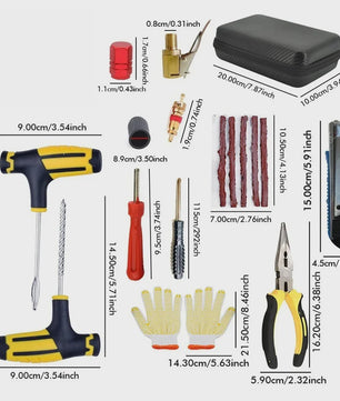 Universele Bandenreparatieset - Noodreparatiegereedschap voor Auto, Motor, Vrachtwagen