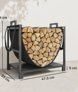 Outsunny Houtrek met Canvas Draagtas - 47.5x33x44cm - 50kg Capaciteit