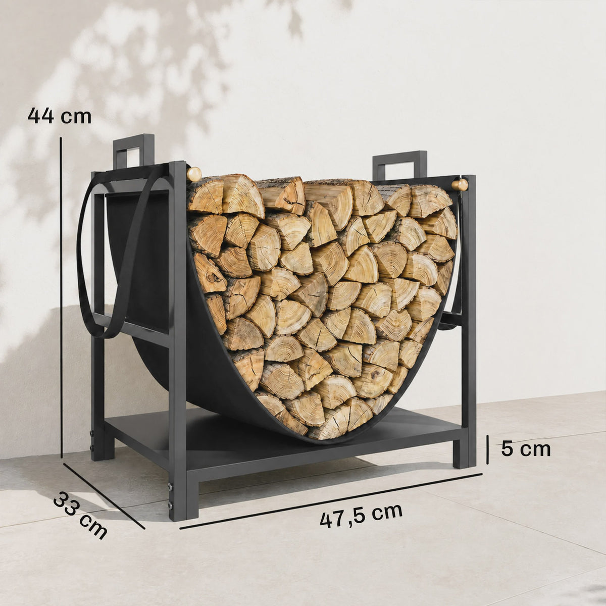 Outsunny Houtrek met Canvas Draagtas - 47.5x33x44cm - 50kg Capaciteit
