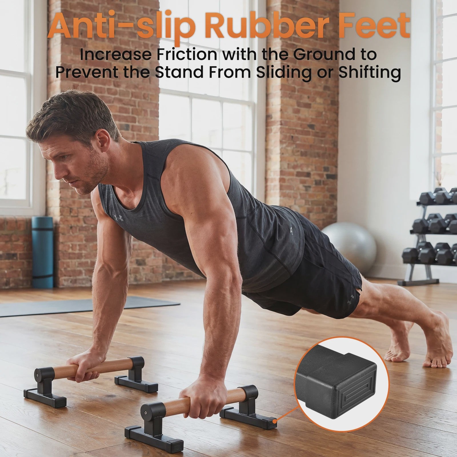 Houten Parallettes Push-Up Bars - Ergonomische Calisthenics Bars voor Krachttraining