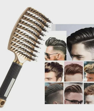 Professionele Haarborstel met Varkenshaar & Nylon - Ontklit Nat & Krullend Haar - Salon Kwaliteit Styling Tool