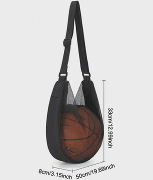 Sportbal Tas Mesh - Crossbody Balhouder voor Basketbal, Voetbal, Volleybal