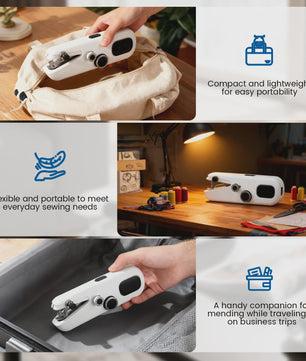 Handheld Sewing Machine, Electric Mini Sewing Machine With Three Speeds Portable, With LED Display, Suitable For DIY, Garments, Curtains, Hand Sewing Machines For Beginners
