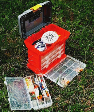 Multifunctionele Visgerei Opbergbox met Lades - Draagbare Organizer voor Hengelsport & Hobby