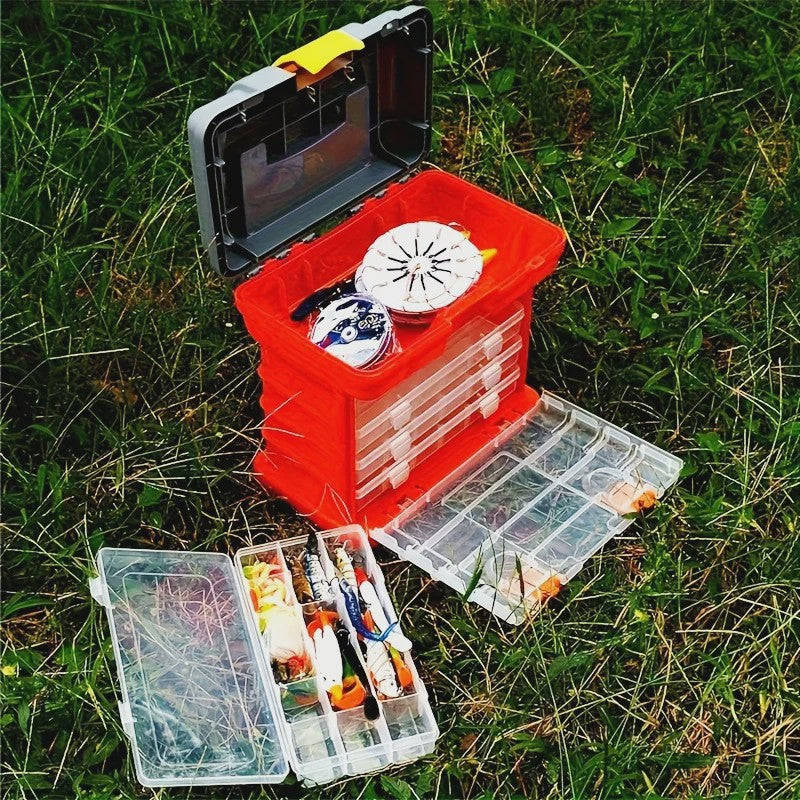 Multifunctionele Visgerei Opbergbox met Lades - Draagbare Organizer voor Hengelsport & Hobby