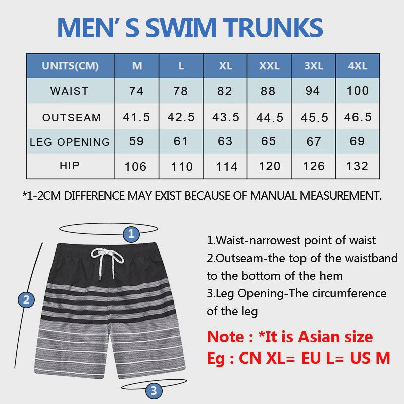 Herenshorts met Zomerse Print - Zwembroek, Strandshort & Sportbroek met Zakken