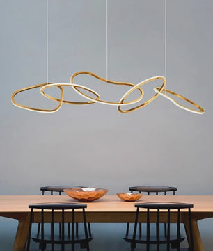 Moderne LED Plafondlamp Ring Design - Dimbare Hanglamp voor Woonkamer & Eetkamer