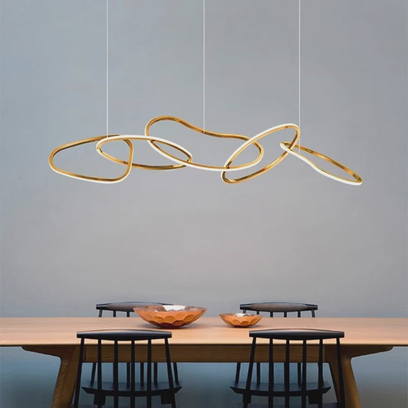 Moderne LED Plafondlamp Ring Design - Dimbare Hanglamp voor Woonkamer & Eetkamer