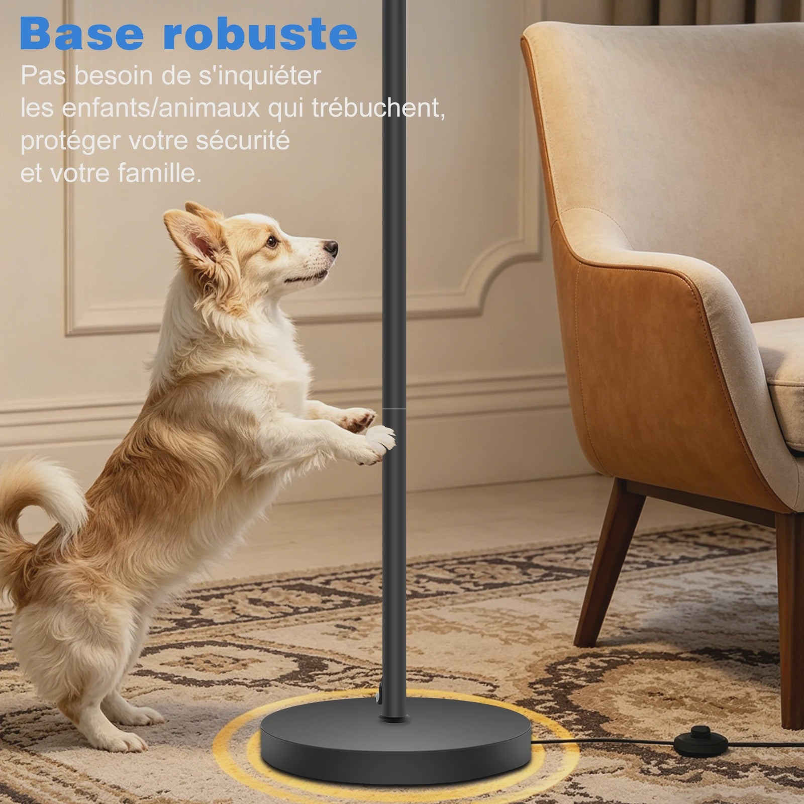 Stijlvolle Boog Vloerlamp 170cm met Linnen Kap & Inclusief 12W LED Lamp - Voetschakelaar