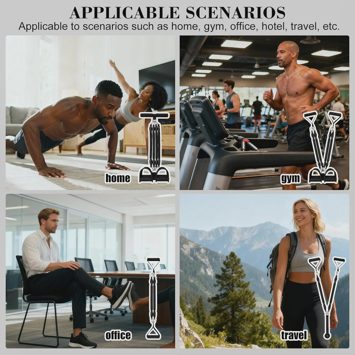 Pedal Resistance Band 50-100 LBS - Krachttraining & Buikspier Trainer