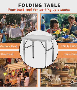 Compacte Aluminium Campingtafel - Opvouwbaar, Verstelbaar & Draagbaar