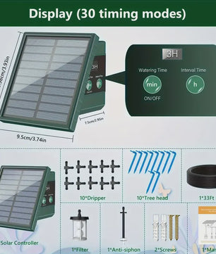Zelf-Installatie Zonne-Irrigatiesysteem met 10 Druppelaars voor Tuin & Balkon