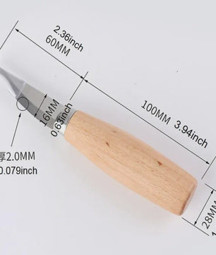 Houtsnijset: 2 Delig Gereedschap met Haakmes & Whittling Mes - Ergonomisch & Duurzaam