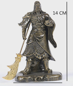 Bronzen Guan Gong Beeld - Feng Shui Resin Beeld voor Huisdecoratie