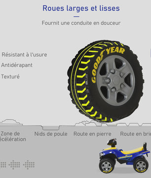 Kinder Quad Loopauto met Licht en Geluid - Blauw/Geel (18-36 maanden)