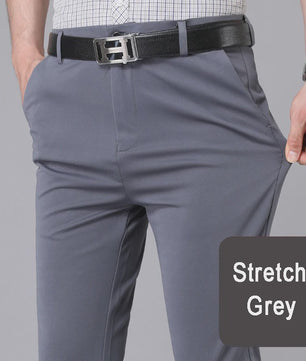 Heren Smart Casual Broek - Stretchy & Sneldrogend voor Lente/Herfst