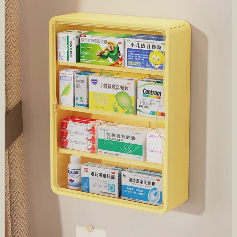 Wandmontage Medicijnkast Organizer - Transparant, Grote Capaciteit Medicijnopslag