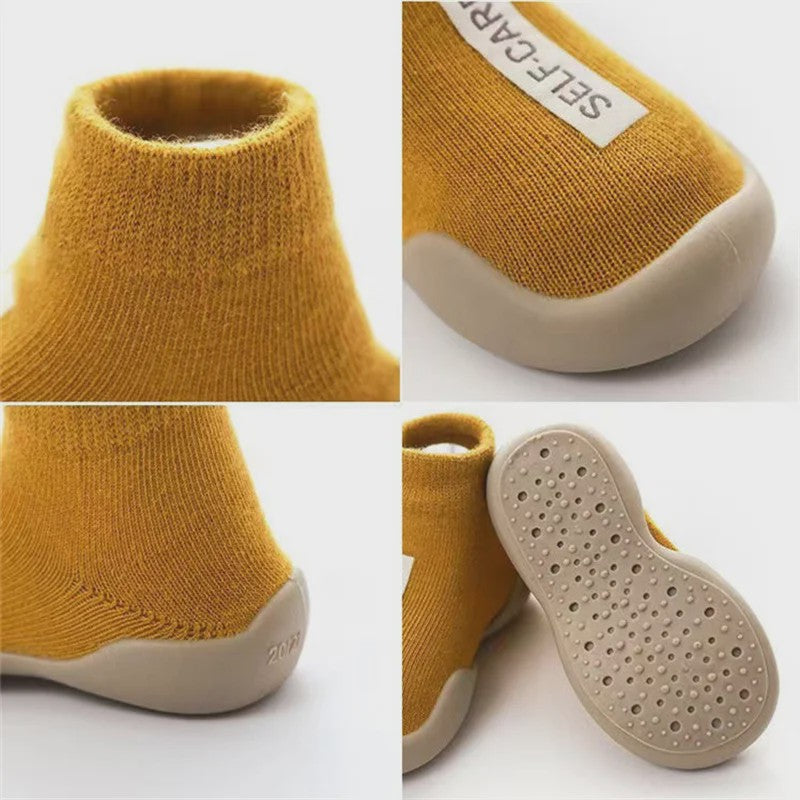 Zachte Babyschoentjes Sokken - Antislip Loopzool voor Eerste Stapjes
