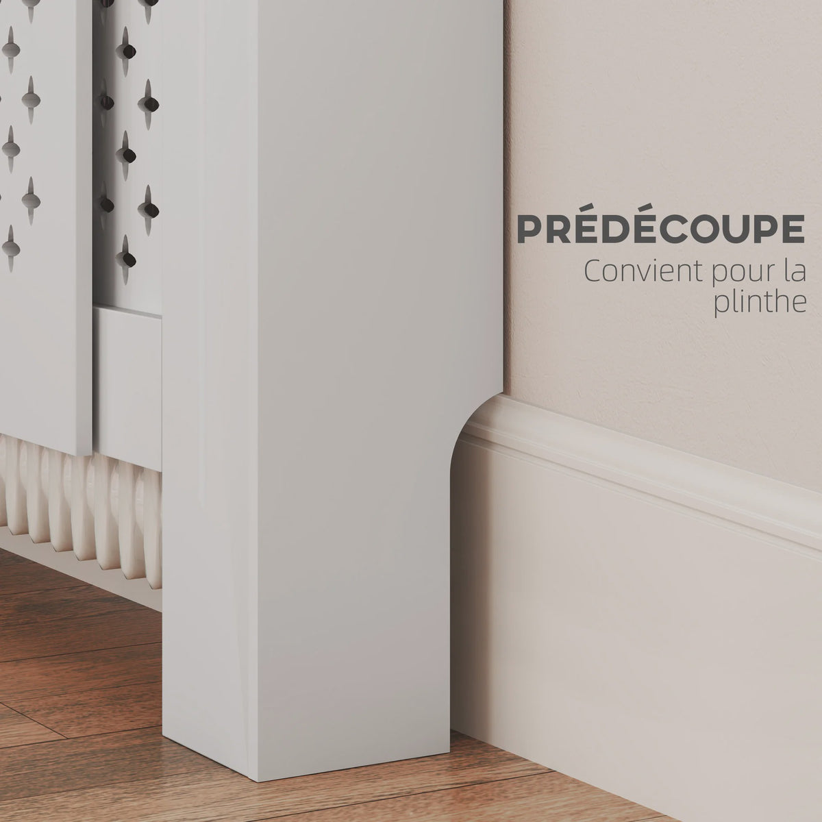 Verstelbare Radiatorombouw met Honingraatpatroon - 136-200 cm Breed