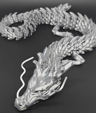 Beweegbare 3D Geprinte Draak Fidget Toy - 88cm Kristal Speelgoed voor ADHD & Cadeau
