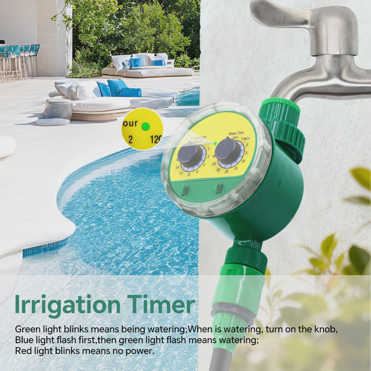 Automatische Tuinsproeier Timer - Slimme Waterregelaar voor Efficiënte Tuinirrigatie