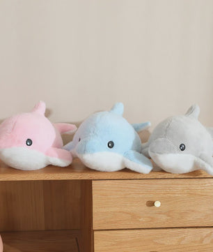 Kawaii Pluche Dieren Knuffels: Walvis, Dolfijn, Haai & Zeehond - 28cm