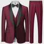 Stijlvolle Zwarte Heren 3-Delige Blazer Set: Kostuum met Pantalon & Vest - Slim Fit voor Bruiloft & Feest